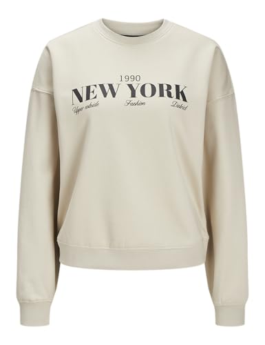 JJXX Damen Jxcilla RLX Ls Print Crew SWT Sweatshirt, Moonbeam, XS von JJXX
