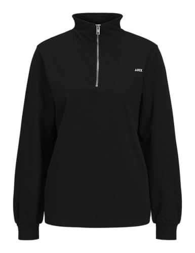 JJXX Damen Jxabbie RLX Ls Half Zip SWT Noos Sweatshirt, Schwarz, M EU von JJXX