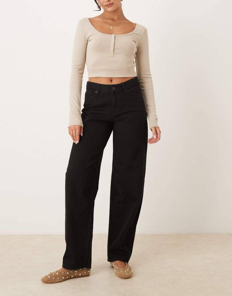 JJXX - Fuji - Barrel-Leg-Jeans in Schwarz von JJXX