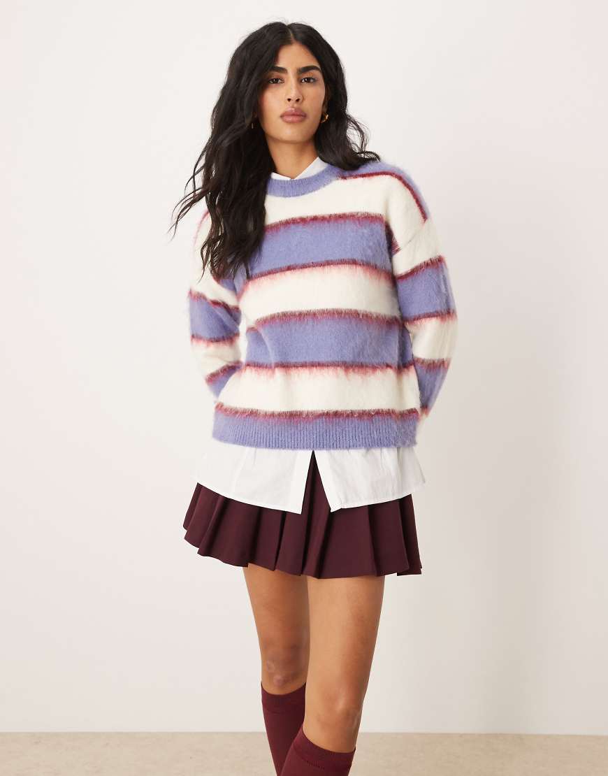 JJXX - Gestreifter Strickpullover in Blau und Cremeweiß von JJXX