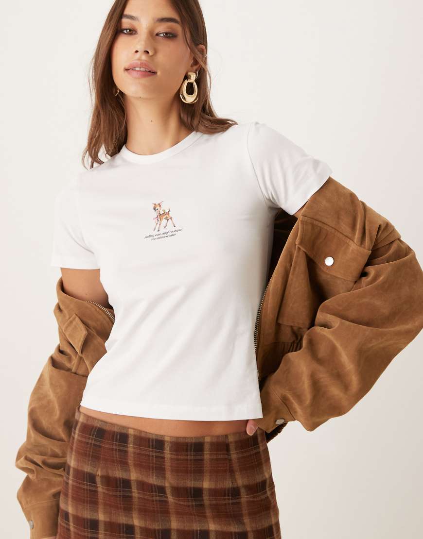 JJXX - Gigi - T-Shirt in Weiß mit Print vorne von JJXX