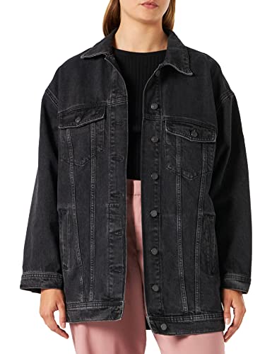 JJXX JACK & JONES Damen Jxalison Oversized Long Jacket Cr504 JXALISON OVERSIZED LONG JACKET CR504, Black Denim, XS von JJXX