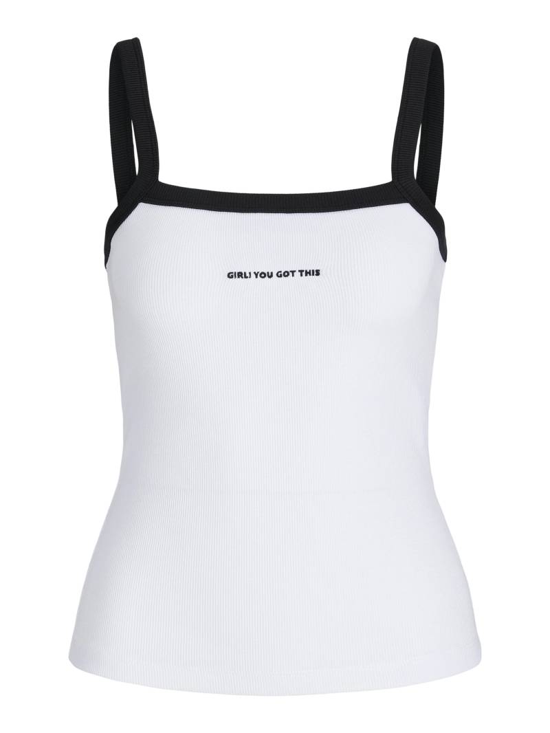 JJXX - JXFIFI STR SL RIB EMB TOP JRS bright white - Gr. - M von JJXX
