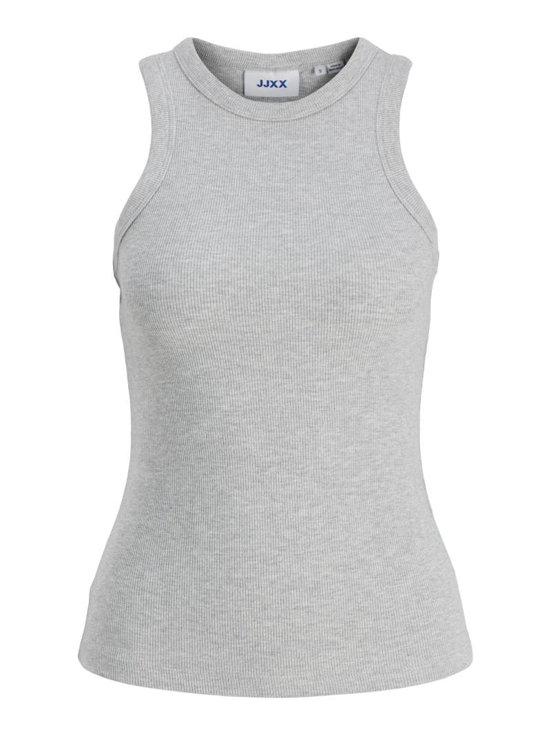 JJXX - JXFOREST STR SL RIB TOP JRS NOOS light grey melange - Gr. - S von JJXX