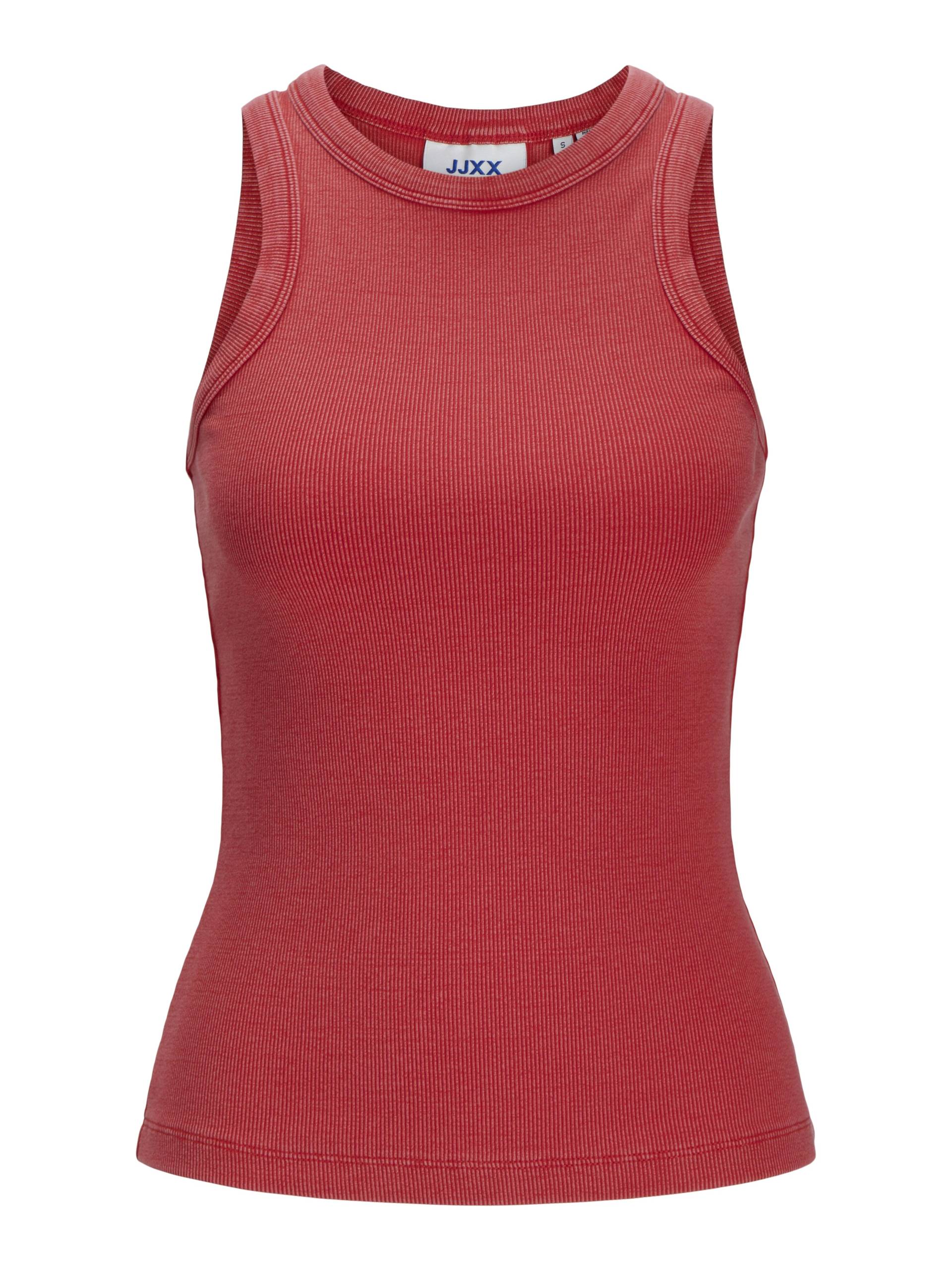 JJXX - JXFOREST STR SL WASH RIB TOP JRS SN racing red - Gr. - M von JJXX
