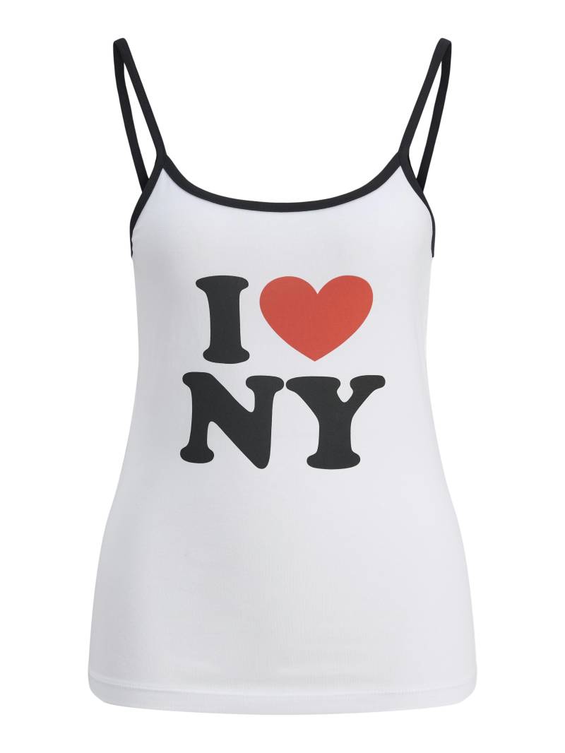 JJXX - JXGIGI STR SL SINGLET PRINT TOP JRS bright white - Gr. - XS von JJXX