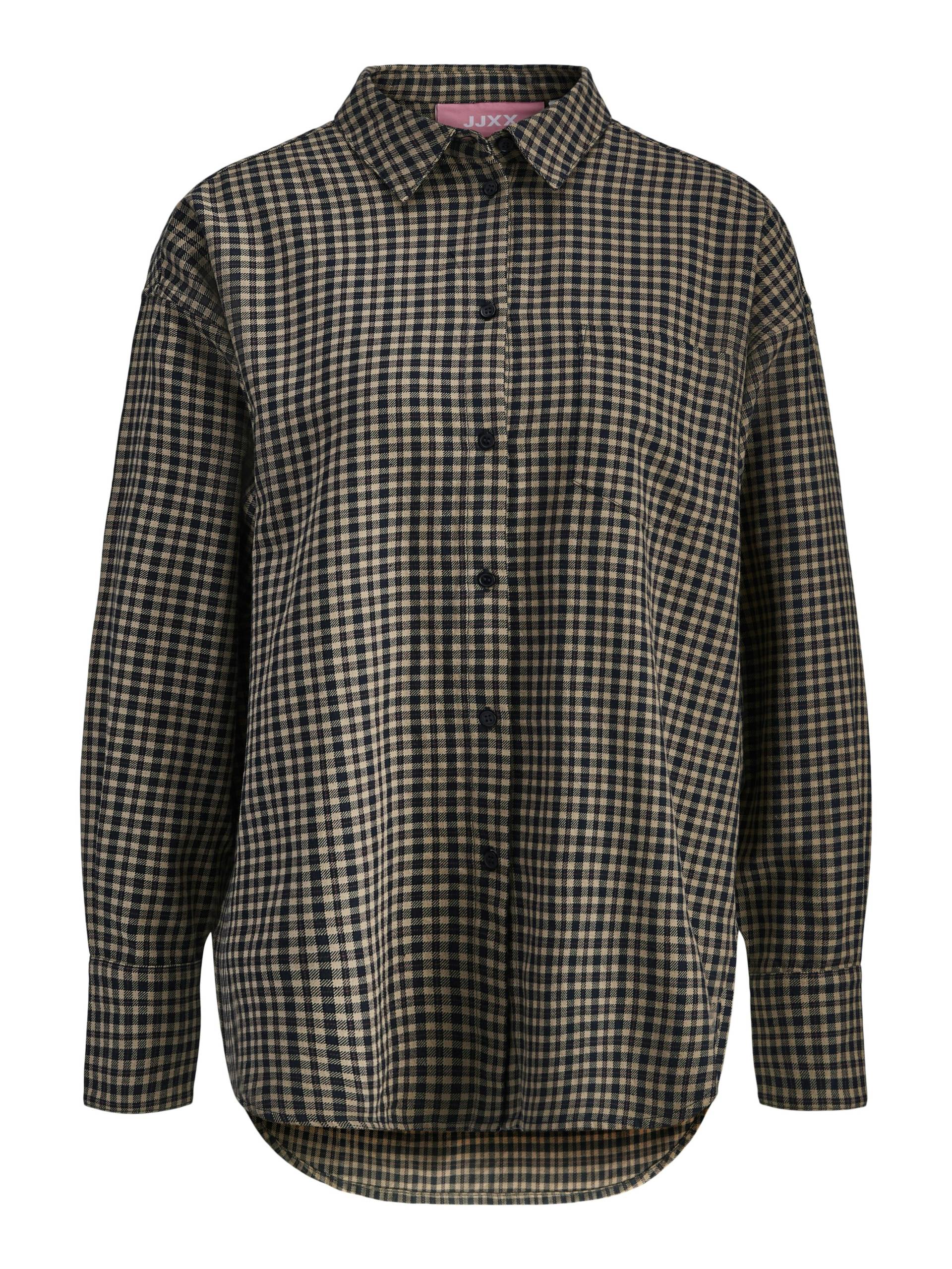 JJXX - JXJAMIE CHECK FLANNEL LS SHIRT WVN slate black - Gr. - L von JJXX