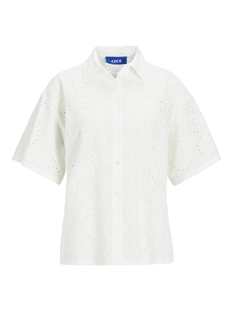 JJXX - JXMILLIE BRODERIE SS SHIRT WVN blanc de blanc - Gr. - S von JJXX