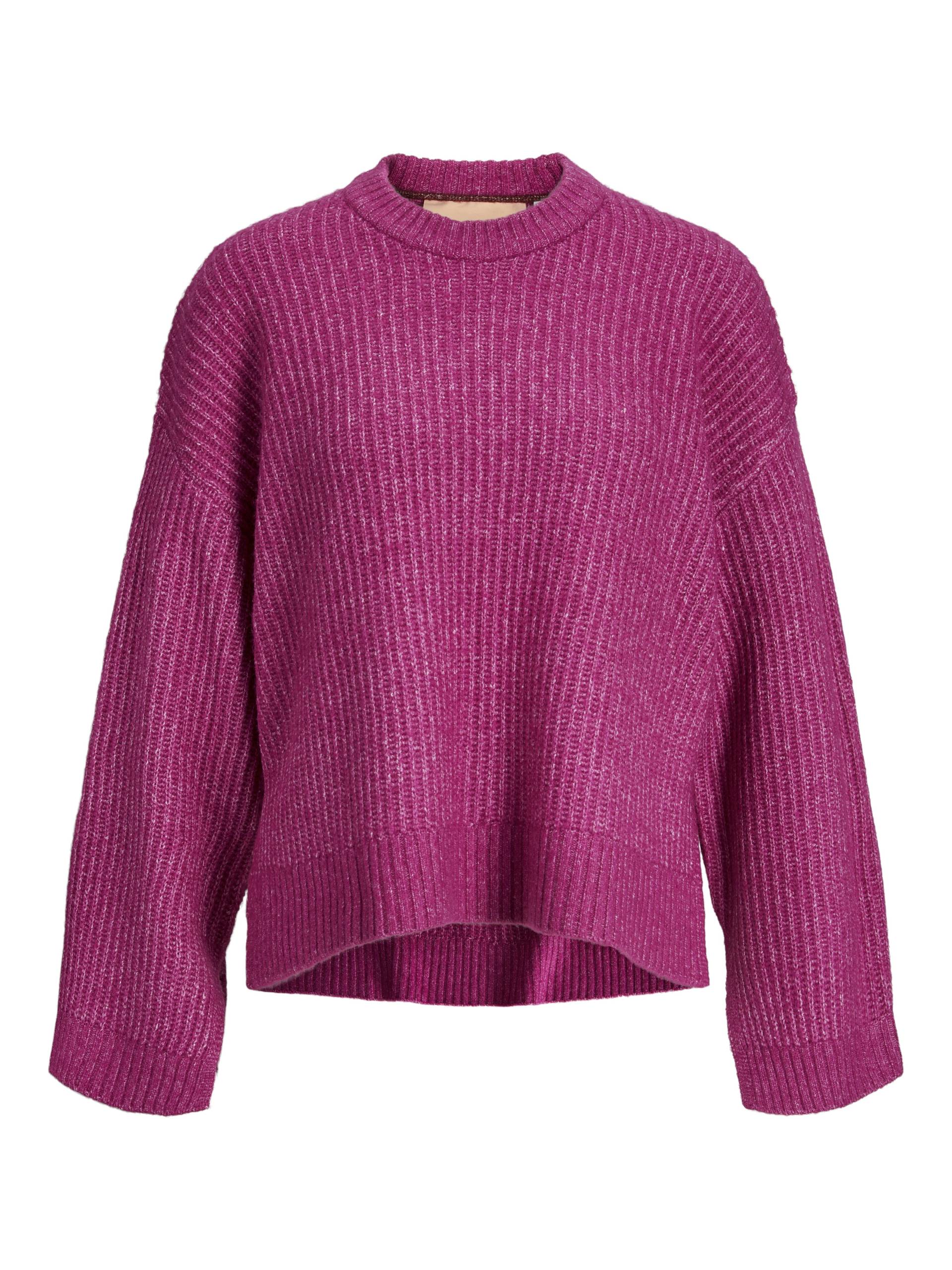 JJXX - JXSIGGA DIVERSE CREW NECK KNIT SN fuchsia red - Gr. - M von JJXX