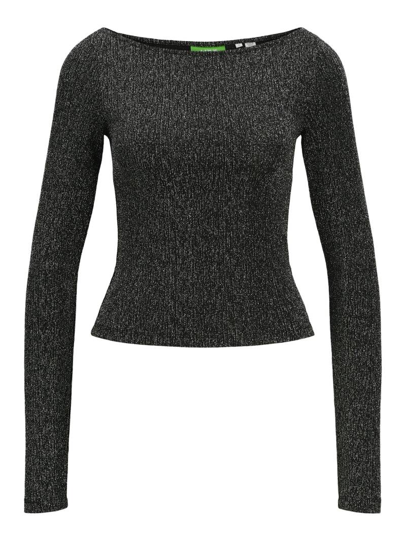 JJXX - JXSIGGA STR GLITTER BOATNECK LS TOP JRS silver - Gr. - XS von JJXX