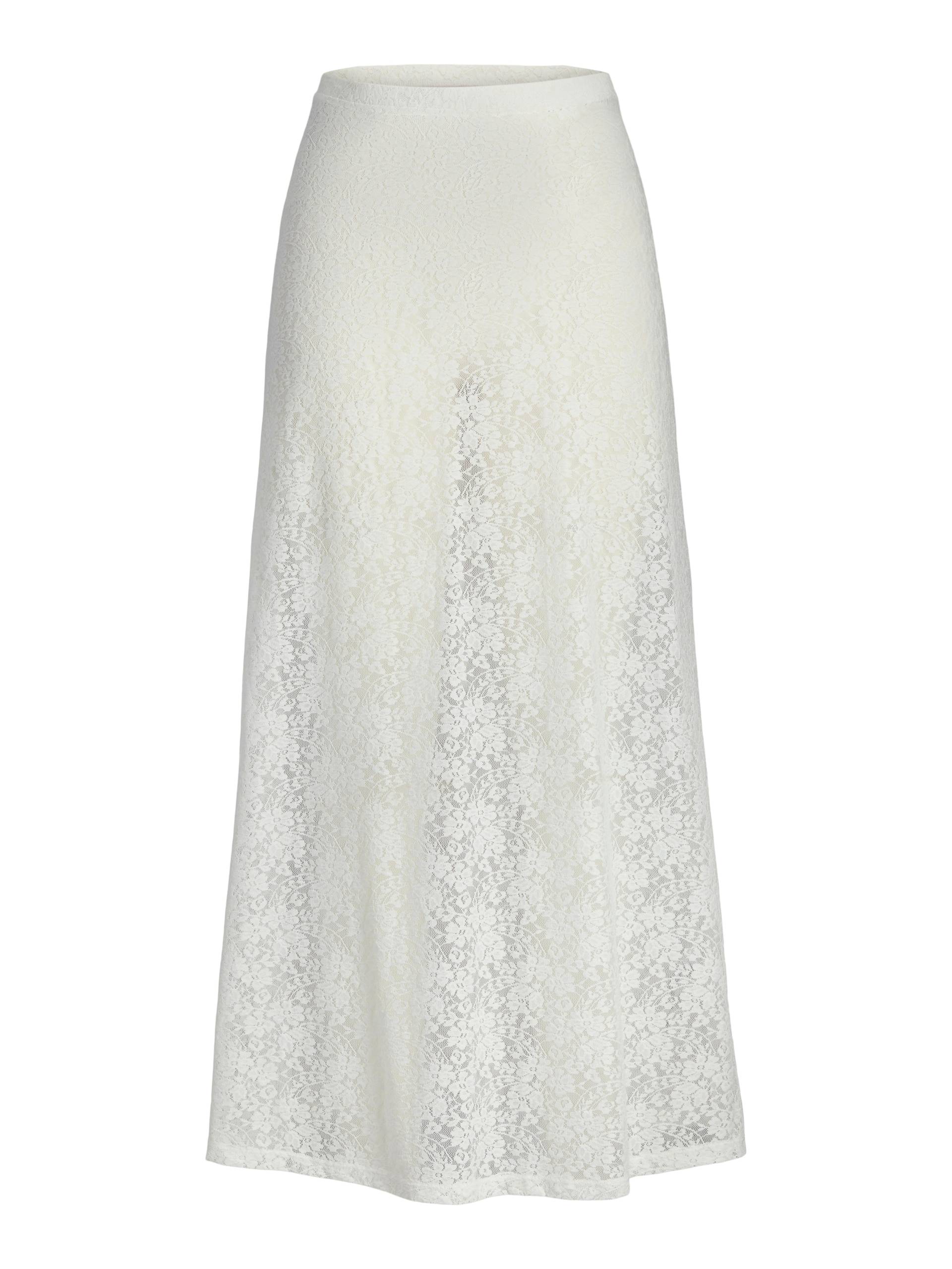 JJXX - JXSTINE LACE LONG SKIRT JRS CPHFW blanc de blanc - Gr. - L von JJXX