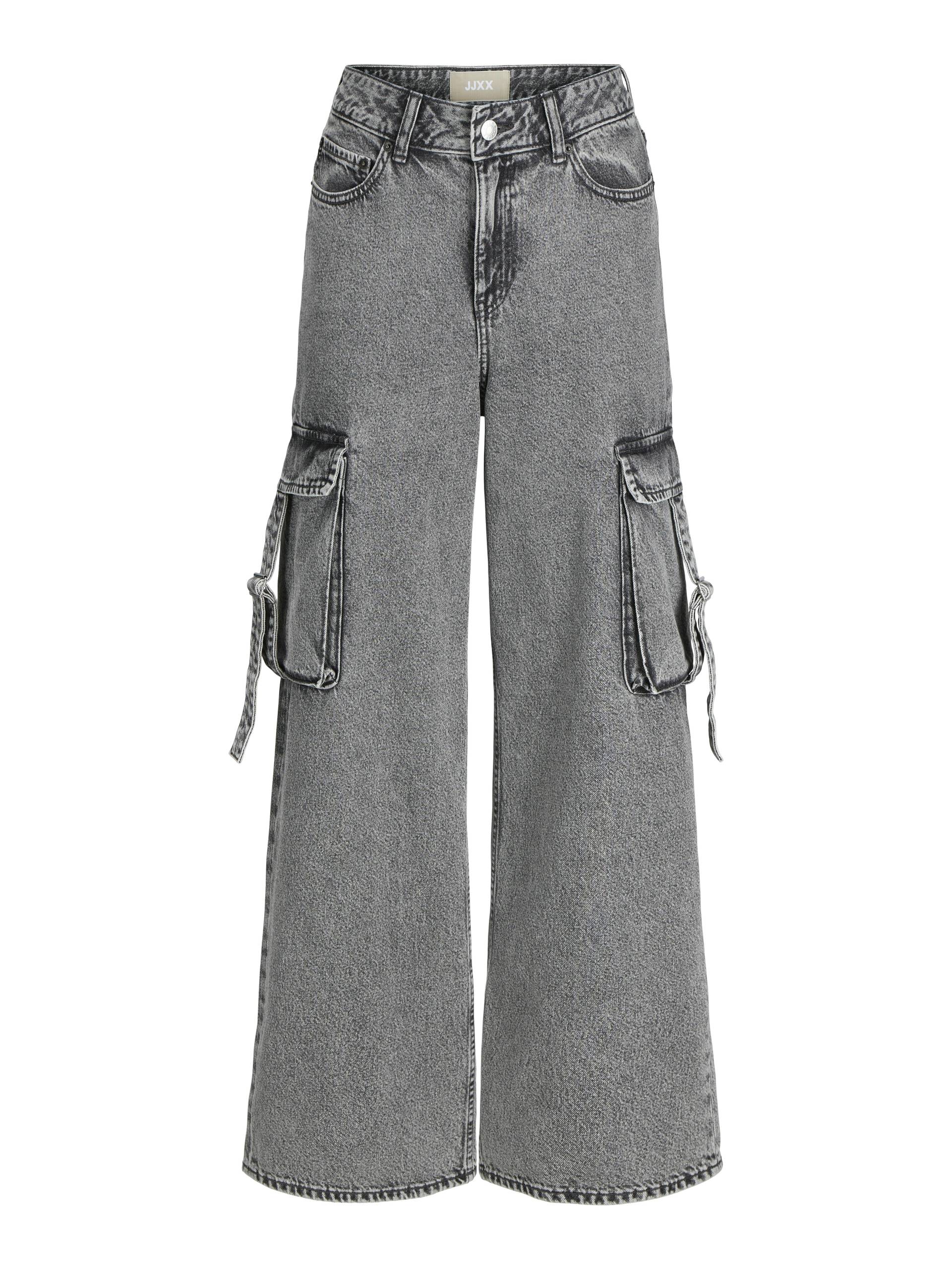 JJXX - JXTOKYO WIDE CARGO MW JEANS DNM grey denim - Gr. - 31/32 von JJXX