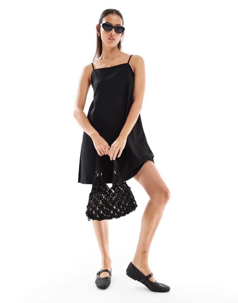 JJXX - Minikleid aus Leinenmix in Schwarz von JJXX