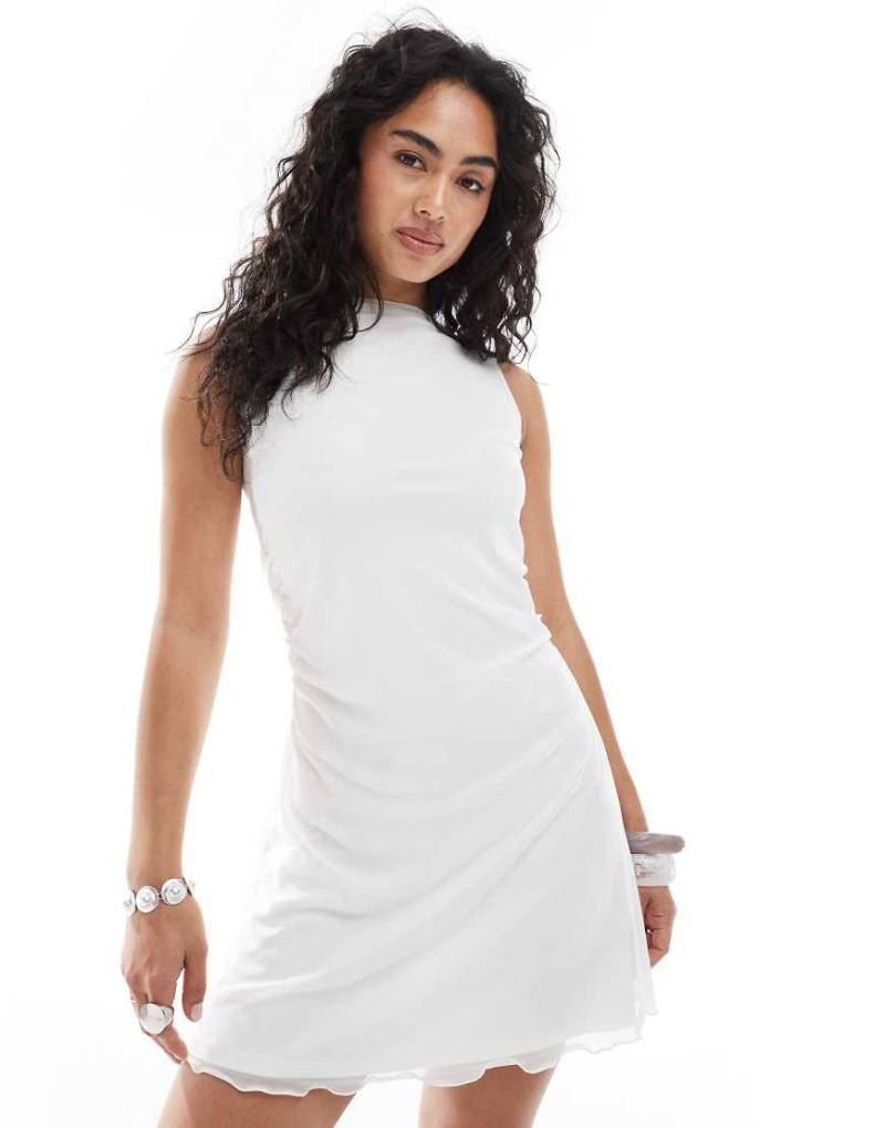 JJXX - Netzstoff-Minikleid in Weiß von JJXX