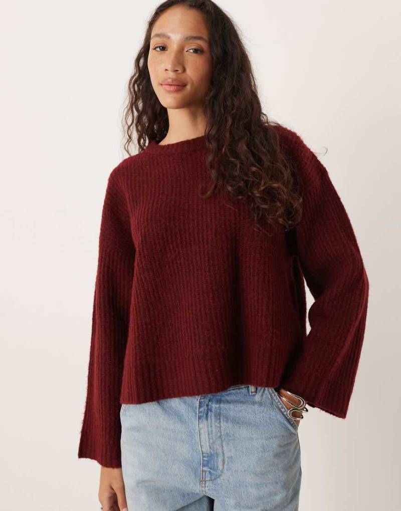 JJXX - Oversize-Pullover in Burgunderrot von JJXX