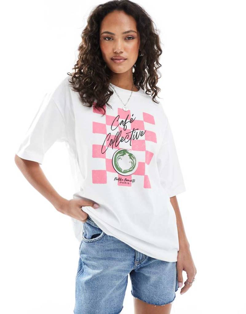 JJXX - Oversize-T-Shirt in Weiß mit „Match"-Print von JJXX