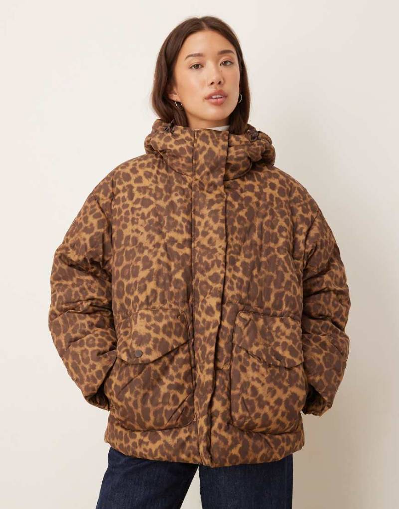 JJXX - Pufferjacke mit Leopardenmuster in mehreren Farben-Bunt von JJXX