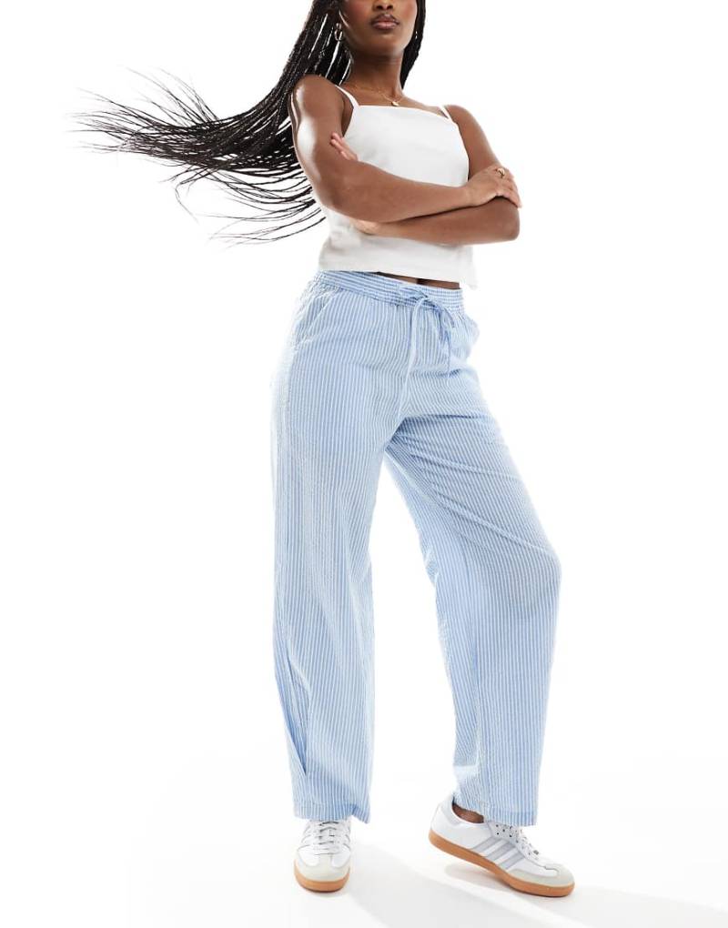 JJXX - Seersucker-Hose mit blauem Streifen von JJXX