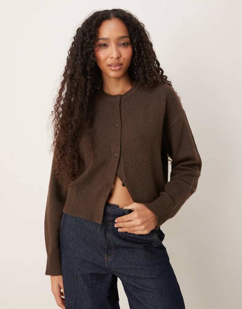 JJXX - Strickjacke aus Wollmischung in Braun-Brown von JJXX