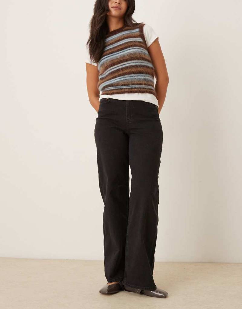 JJXX - Tokyo - Jeans in Schwarz mit hohem Bund und weitem Bein von JJXX