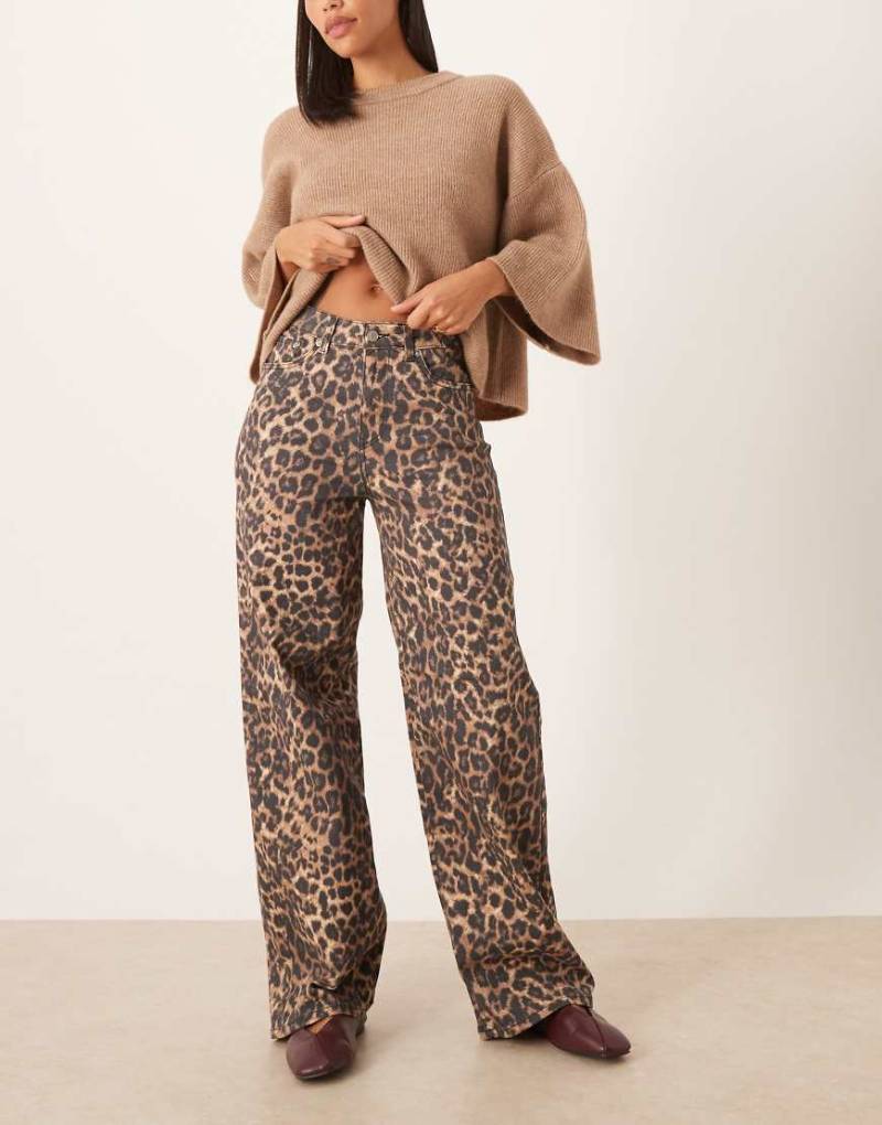 JJXX - Tokyo - Weit geschnittene Jeans mit Leopardenmuster-Bunt von JJXX