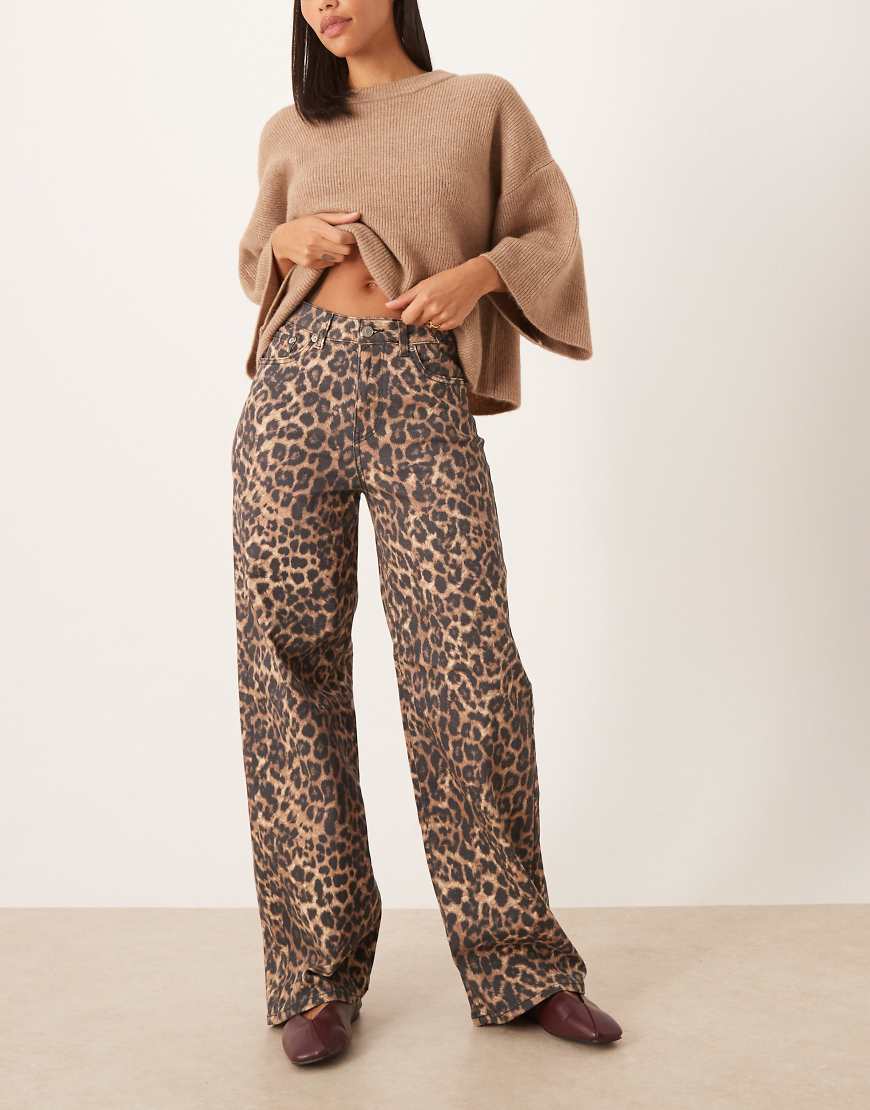 JJXX - Tokyo - Weit geschnittene Jeans mit Leopardenmuster-Bunt von JJXX