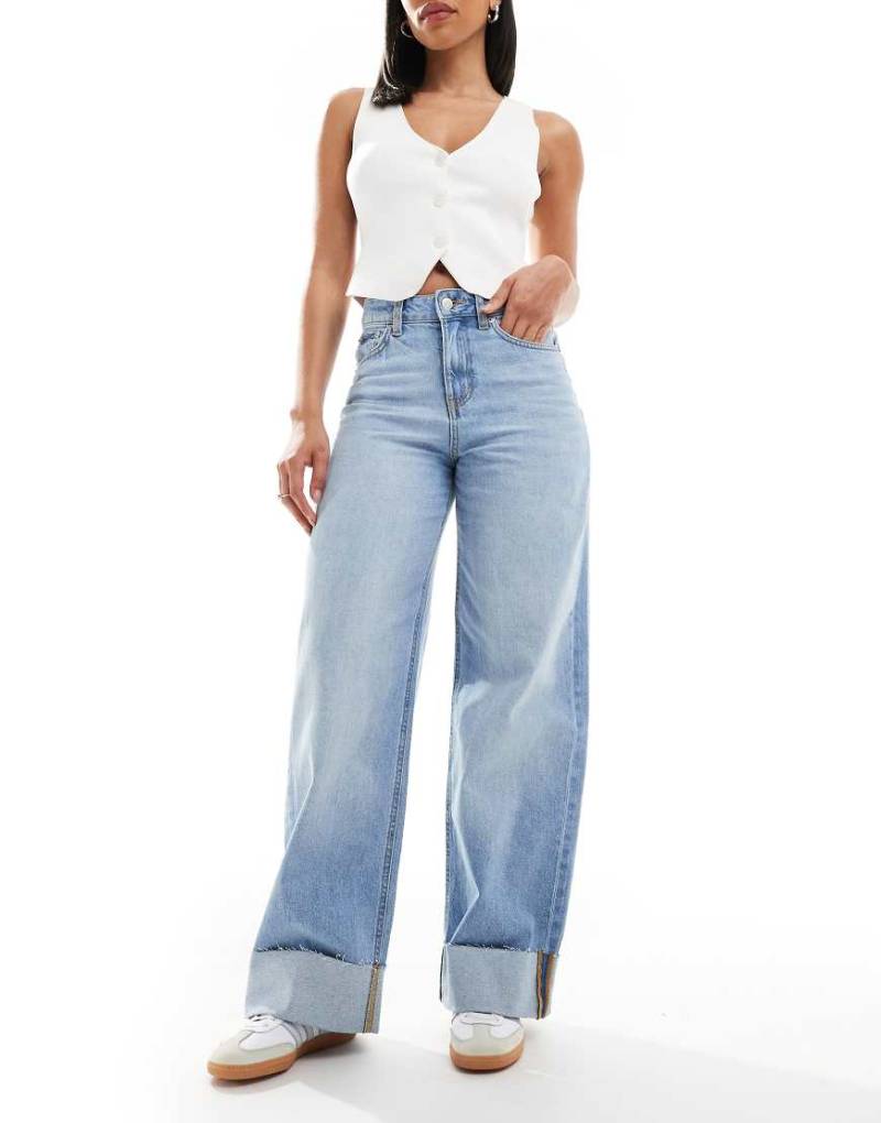 JJXX - Tokyo - Weite Jeans in Hellblau mit Umschlag von JJXX