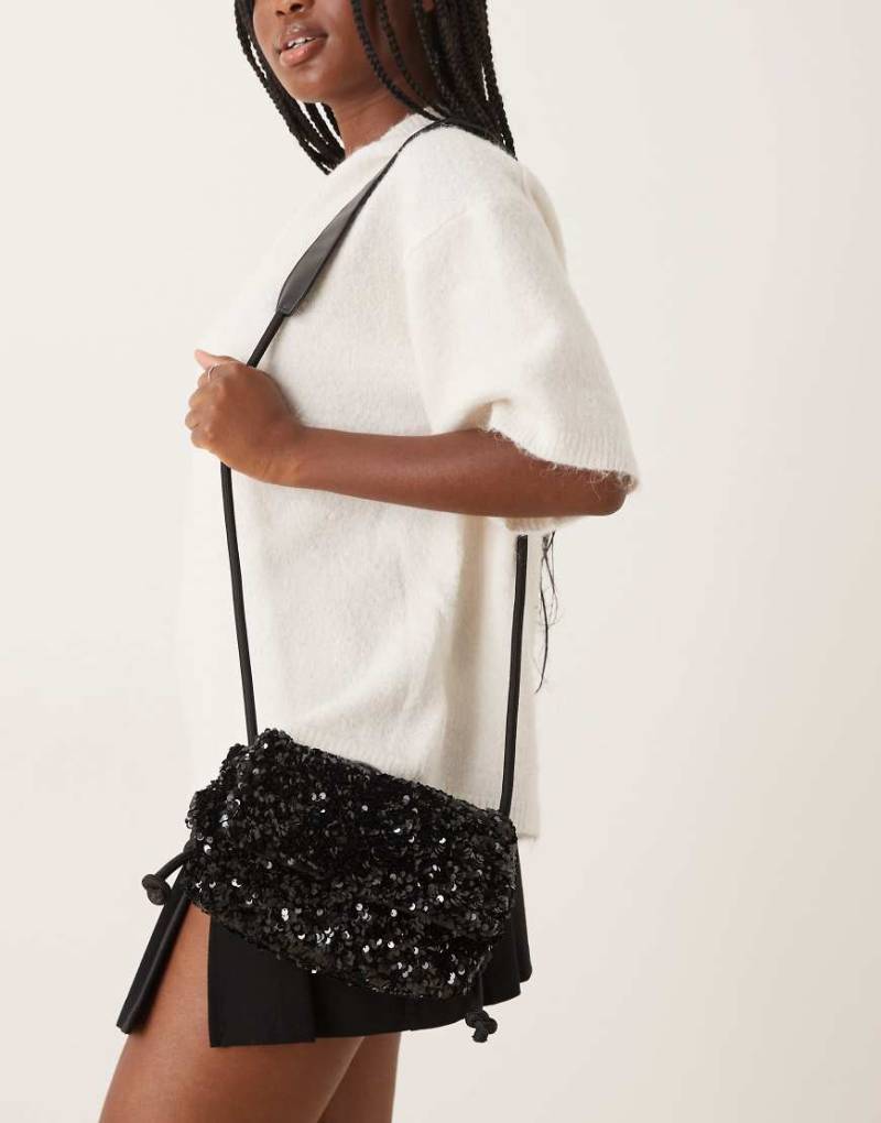 JJXX - Verstellbare Tasche in Schwarz mit Pailletten von JJXX