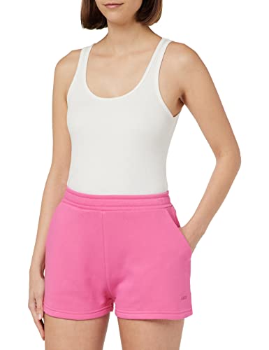 JJXX Women's JXABBIE HW RLX Every Brush SN Shorts, Carmine Rose/Print:Magenta Logo, L von JJXX