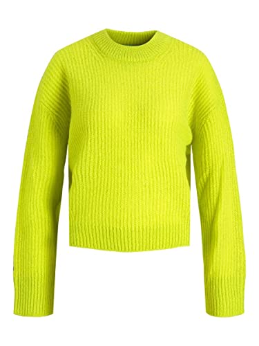 JJXX Women's JXEMBER LS Fluffy Crew Neck Knit NOOS Pullover, Lime Punch, L von JJXX