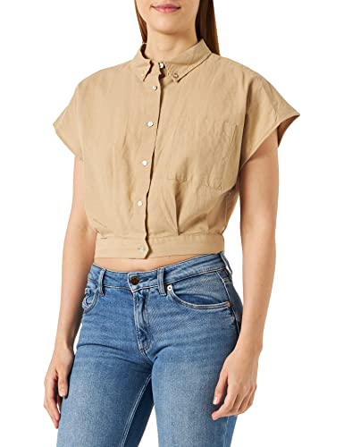 JJXX Women's JXPENNY Linen SL Shirt WVN LN Hemdbluse, Incense, M von JJXX