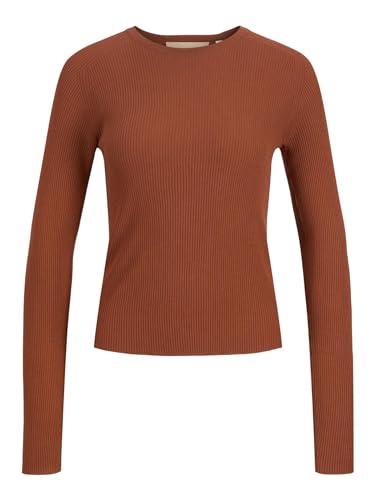 JJXX Women's JXTAYA LS Ribbed Crew Neck Knit Pullover, Bombay Brown, L von JJXX