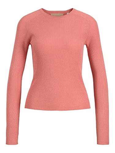 JJXX Women's JXTAYA LS Ribbed Crew Neck Knit Pullover, Coral Haze, XS von JJXX