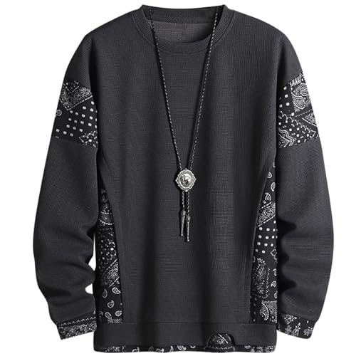 JJdocvanatic Sweatshirt Streetwear Pullover Herren ohne Kapuze Basic Crewneck Sweater Pulli Schwarz Weiß Grau von JJdocvanatic