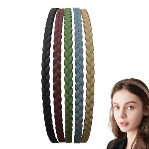 JJiaoLinin Stirnbänder für Mädchen und Frauen, 5 Stück Dünne Haarbänder Bunte Haarbänders Kunststoff Stirnbänders Haarbänder Mädchen Set Dünne Haarreifen DIY Stirnband mit Zähnen Frisur Haarreifens von JJiaoLinin