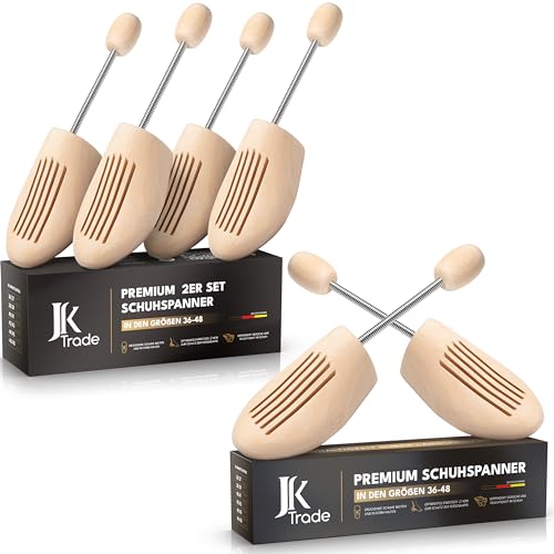 JK Trade® Premium Schuhspanner Herren | Schuhspanner Damen aus Lotus Holz | Schuhdehner | Stiefelspanner | Schuhweiter | Anti Knick Schuhe | zum Vergrößern der Form | Business | Größen 36-48 von JK Trade