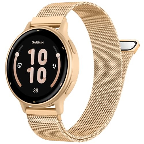 20 mm Charm-Metallarmband, kompatibel mit Garmin Venu Sq 2 / Forerunner 55/245 Uhrenarmbändern, Schnellverschluss, Edelstahl-Metall-Ersatzarmband für Garmin Vivoactive 5/6/3 Uhrenarmbänder für Damen 20 mm Charm-Metallarmband, kompatibel mit Garmin Venu Sq 2 / Forerunner 55/245 Uhrenarmbändern, Schnellverschluss, Edelstahl-Metall-Ersatzarmband für Garmin Vivoactive 5/6/3 Uhrenarmbänder für Damen von JKD