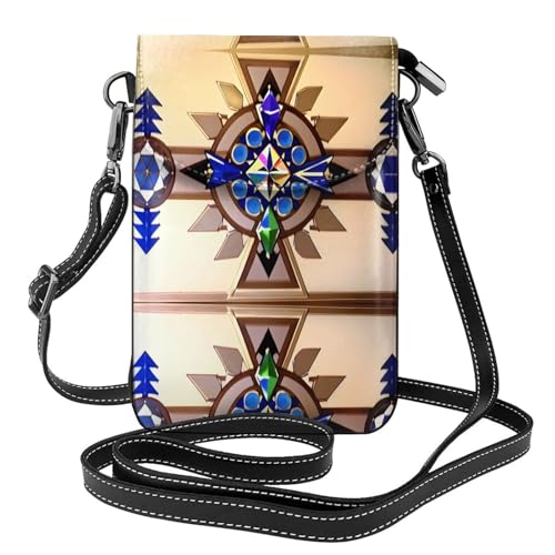 JKDGOJ Aboriginal Painting Prints Crossbody Tasche, Handytasche, kleine Geldbörse für Damen, ein praktisches Geschenk geeignet zum Ausgehen, Trainieren und Einkaufen von JKDGOJ