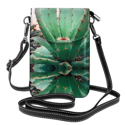JKDGOJ Agave Cactus Prints Crossbody Bag Handytasche Damen Kleine Geldbörse Ein praktisches Geschenk geeignet zum Ausgehen, Trainieren und Einkaufen von JKDGOJ