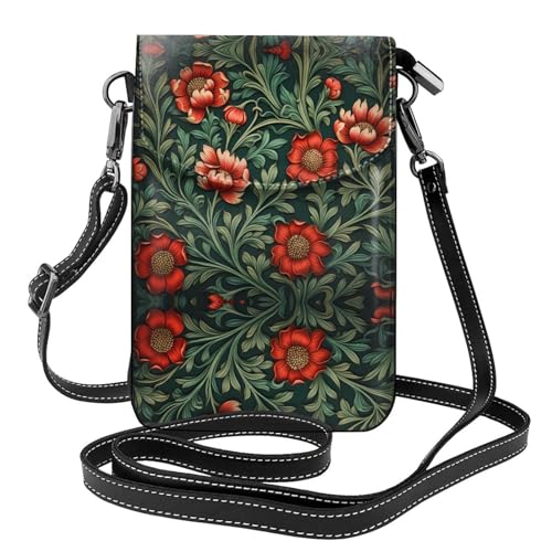 JKDGOJ Blumenmotiv Prints Crossbody Tasche Handytasche Kleine Geldbörse Damen Ein praktisches Geschenk geeignet zum Ausgehen, Trainieren und Einkaufen von JKDGOJ