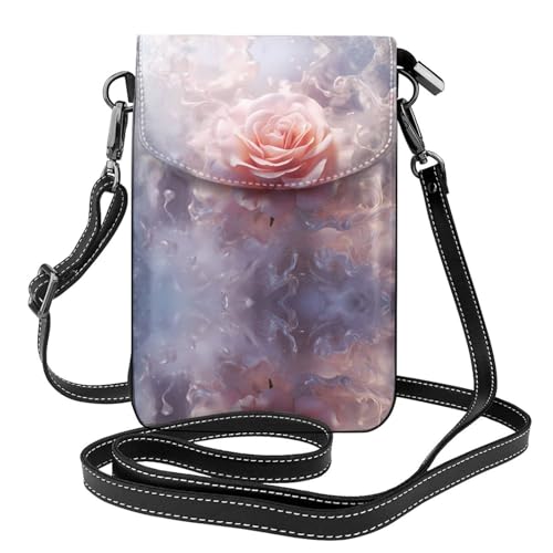 JKDGOJ Bright Roses Prints Crossbody-Tasche, Handytasche, kleine Damenbrieftasche, ein praktisches Geschenk zum Ausgehen, Trainieren und Einkaufen von JKDGOJ