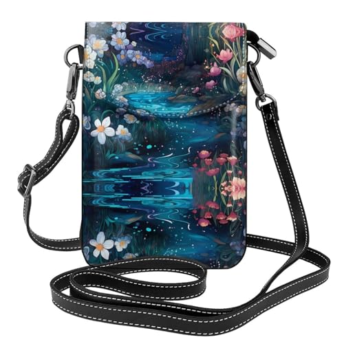 JKDGOJ Bunte Rivers Prints Crossbody-Tasche, Handytasche, kleine Damen-Geldbörse, ein praktisches Geschenk zum Ausgehen, Trainieren und Einkaufen von JKDGOJ