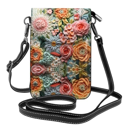 JKDGOJ Bunte Stickerei-Umhängetasche, Handytasche, kleine Damen-Geldbörse, ein praktisches Geschenk zum Ausgehen, Trainieren und Einkaufen von JKDGOJ