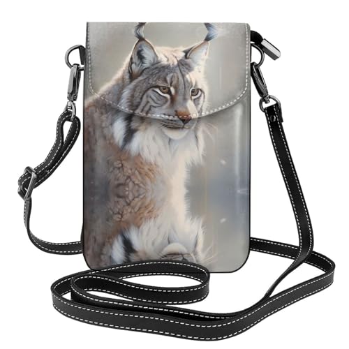 JKDGOJ Canada Lynx Prints Crossbody Tasche, Handytasche, kleine Damengeldbörse, ein praktisches Geschenk geeignet zum Ausgehen, Trainieren und Einkaufen von JKDGOJ