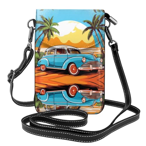 JKDGOJ Car-Under Coconut Trees Prints Crossbody Bag Handytasche Damen Kleine Geldbörse Ein praktisches Geschenk geeignet zum Ausgehen, Trainieren und Einkaufen von JKDGOJ