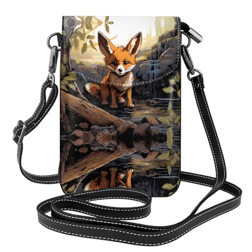 JKDGOJ Cartoon Fuchs Prints Crossbody Tasche, Handytasche, Damen kleine Geldbörse, ein praktisches Geschenk geeignet zum Ausgehen, Trainieren und Einkaufen von JKDGOJ