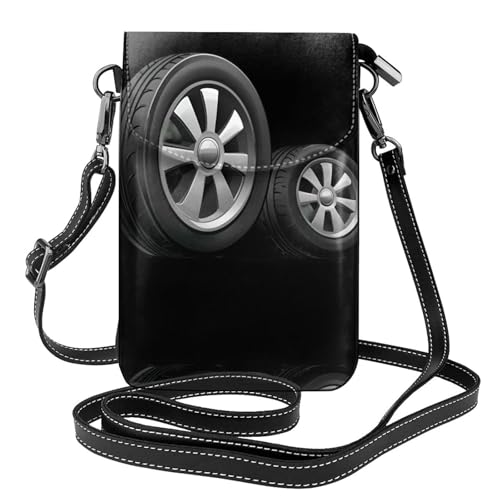 JKDGOJ Cartoon Wheel Prints Crossbody Tasche, Handytasche, Damen kleine Geldbörse, ein praktisches Geschenk geeignet zum Ausgehen, Trainieren und Einkaufen von JKDGOJ