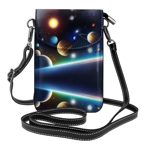 JKDGOJ Celestial Planet Prints Crossbody Bag Handytasche Damen Kleine Geldbörse Ein praktisches Geschenk geeignet zum Ausgehen, Trainieren und Einkaufen von JKDGOJ