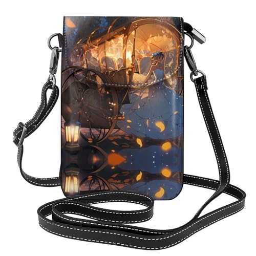 JKDGOJ Cinderella Prints Crossbody Tasche, Handytasche, Damen kleine Geldbörse, ein praktisches Geschenk geeignet zum Ausgehen, Trainieren und Einkaufen von JKDGOJ