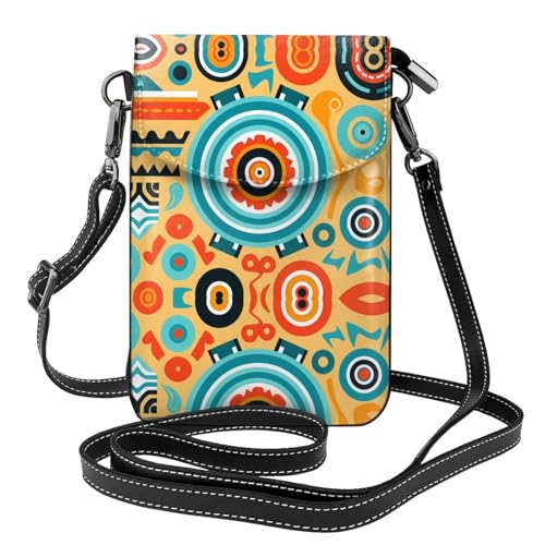 JKDGOJ Circular Cultural Symbols Prints Crossbody Bag Handytasche Damen Kleine Geldbörse Ein praktisches Geschenk geeignet zum Ausgehen, Trainieren und Einkaufen von JKDGOJ